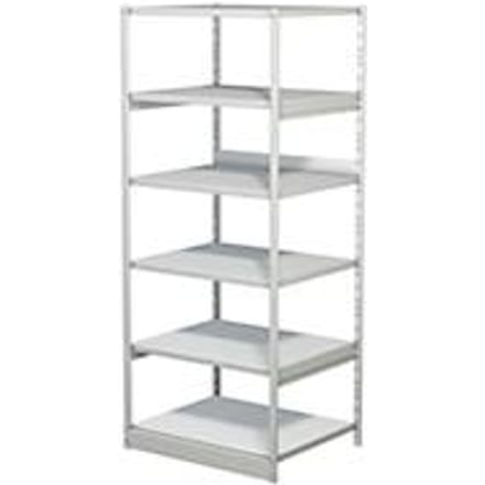 Complete stelling PROGRESS 500 T, basissectie, zonder achterwand, H 1900 x B 750 x D 640 mm