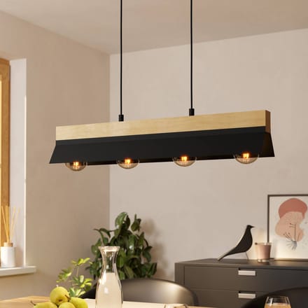 EGLO Tarrafo Hanglamp - E27 - 88 cm - Zwart|Bruin