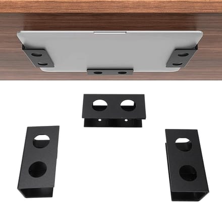 Aluminium Laptop Houder Onder Bureau met Kr scratchbestendige Siliconen voor Laptops, Tablets en Toetsenborden