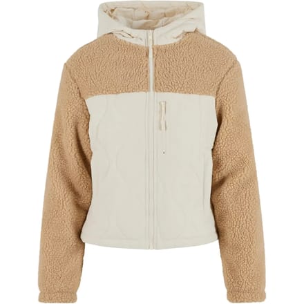 Urban Classics - Sherpa Crinkle Nylon Mix Jacket - L - Beige/Beige