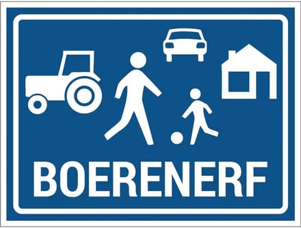 Boerenerf bord | gecoat dibond materiaal | 40 x 30 cm