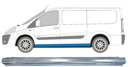 Volledige dorpel voor Citroen Jumpy 2007-2016 / Links