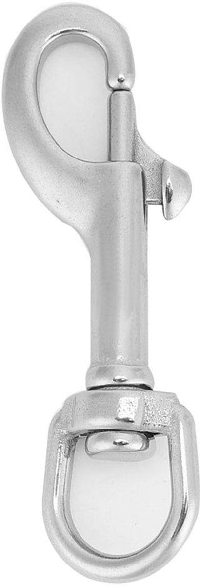 Allecto - Dual End Carabiner - Duikaccessoire - Wit - Multifunctioneel - Voor Ropes Chains Belts - Geschikt voor Duikers - 90mm