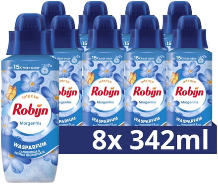 Robijn - Wasparfum - Morgenfris - 8 flessen x 342 ml