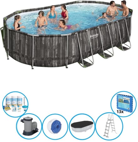 Bestway Zwembad Power Steel - Inclusief accessoires - 610x366x122 cm