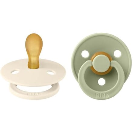 BIBS Colour Fopspeen - 0-6 mnd - 2-pack - Symmetrisch - Ivory/Sage