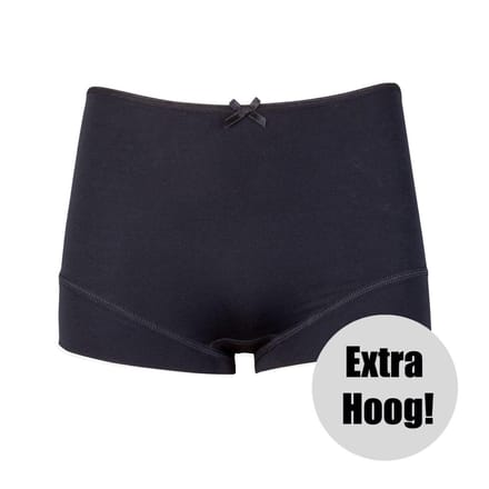 RJ Bodywear Pure Color dames short extra hoog - zwart
