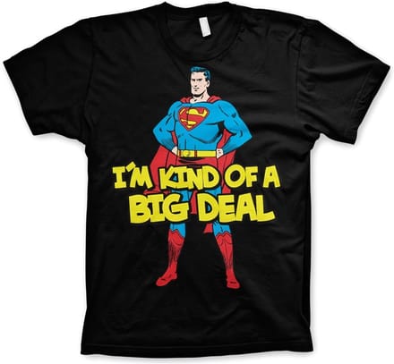 DC Comics Superman Heren Tshirt -L- I'm Kind Of A Big Deal Zwart