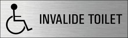 Invalide toilet deurbordje met zelfklevende strip