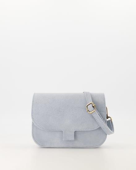 Tasje- licht blauw- suède -crossbody