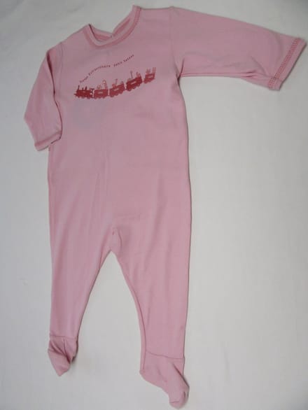petit bateau , pyjama , katoen , rose , dierentrein  ,  6 maand  67