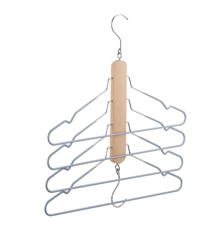 Houten kledinghanger voor 4 stuks kleding - Ruimtebesparend - kleding hanger