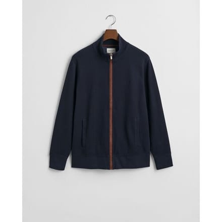 Gant Vest Sacker Rib Full Zip Avond Blauw / male