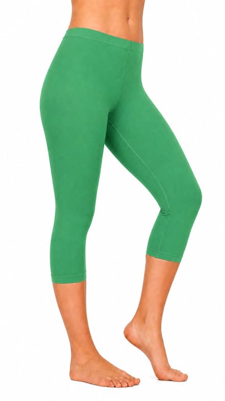 Premium Dames Driekwart Legging | 3 Kwart Legging | Groen - L