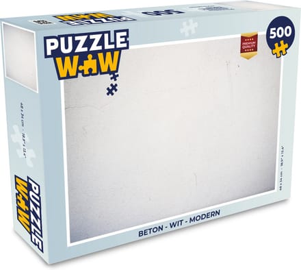 Puzzel Beton - Wit - Modern - Legpuzzel - Puzzel 500 stukjes
