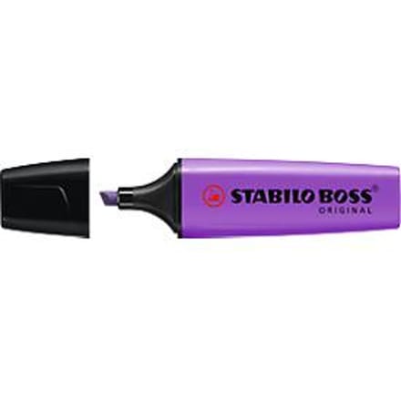 STABILO BOSS Original overstregnings pen lavender highlighter with water-based ink refillable - 6 pcs