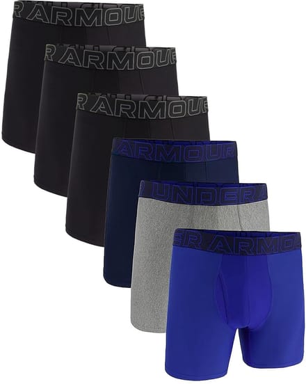 Under Armour Boxershorts UA PERFORMANCE TECH - SOLID 6 IN 6PK Set van 6