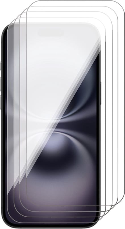 Screenprotector geschikt voor iPhone 16 Plus - 4x Gehard Glazen Tempered Glass Krasbestendige Screen Protector