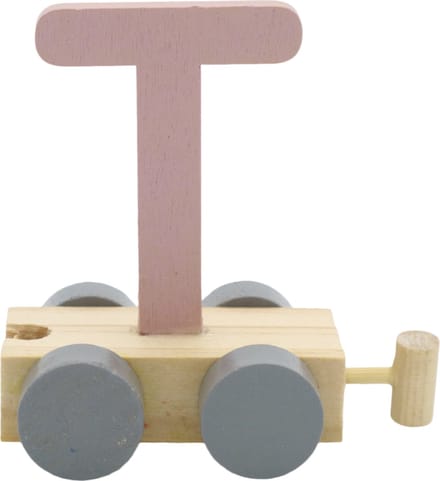 Lettertrein T roze | * totale trein pas vanaf 3, diverse, wagonnetjes bestellen aub