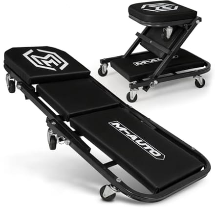 Opvouwbare 2-in-1 Auto Creeper & Garage Stoel - Verstelbare Roller met 350 lbs Capaciteit
