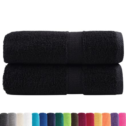 vidaXL - Gastendoekjes - SOLUND - 2 - st - 600 - g/m² - 30x50 - cm - zwart