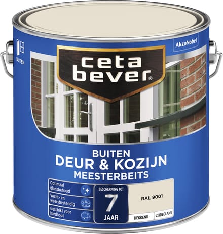 Cetabever - Meesterbeits Deur & Kozijn Dekkend - Ral 9001 - 2,5 L