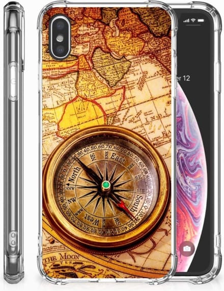 Apple iPhone Xs Max Telefoonhoesje met valbescherming Kompas