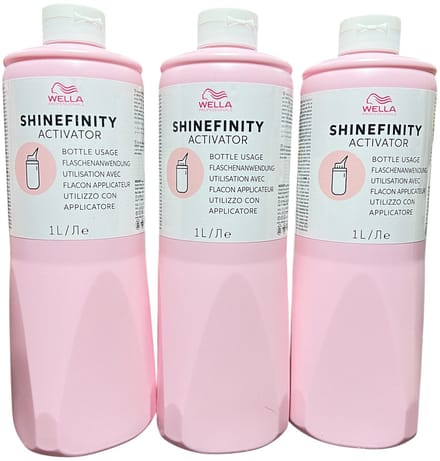 3 x 1000 ml Wella Shinefinity Activator Bottle Usage