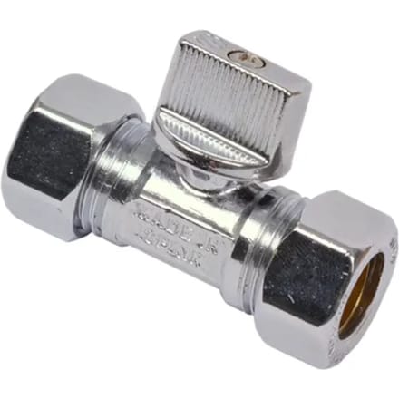 Sanivesk Kogelkraan Mini Recht 15x15mm Chroom