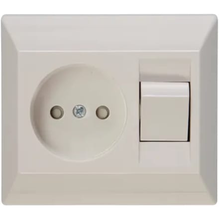 Sencys Inbouwstopcontact Ottawa Ongeaard 1-polig Crème Ip20