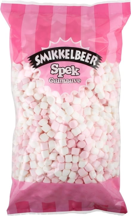 Smikkelbeer - Minimallows – Mini Marshmallows – 1 Kilo – Wit & Roze Spekjes