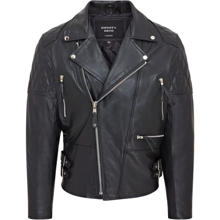 Heren koeienhuid lederen Brando bikerjack - Garland