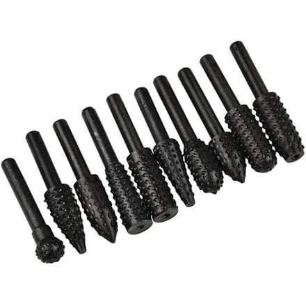 10 STKS Rasp Vijl Boor Bits Rasp Set Boor Slijpmachine Boor Rasp Voor Houtbewerking Snijgereedschap 1/4 zwart