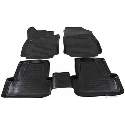 J&amp;J AUTOMOTIVE | Tapis De Sol En Caoutchouc 3D Exclusive Pour Renault Clio 4 2012-2019 zwart