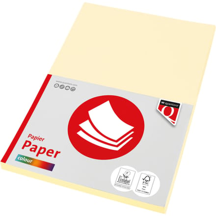 Kopieerpapier Quantore Colour A4 160gr ivoor 50 vel