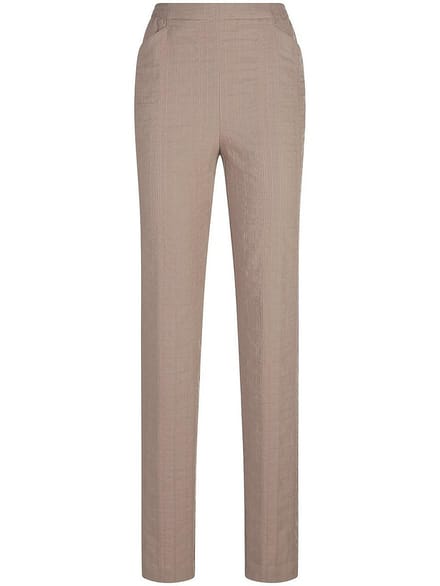 Broek taps toelopende pasvorm Van Peter Hahn beige