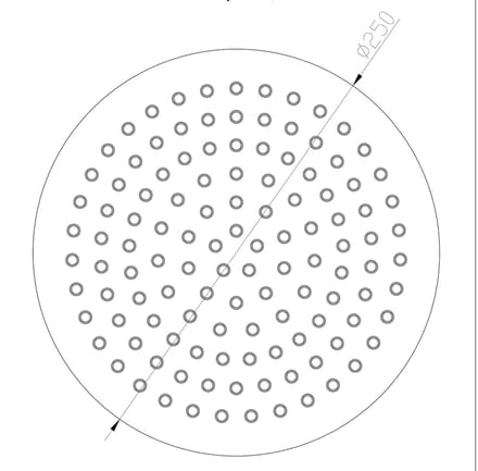 Wiesbaden 304-Ufo Hoofddouche Rond 25 Cm Mat Zwart