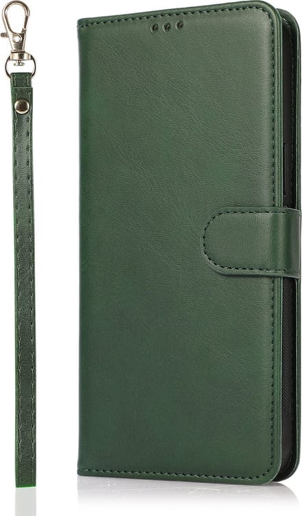 Hoesje geschikt voor iPhone 11 - Bookcase - Koord - Pasjeshouder - Portemonnee - Kunstleer - Groen