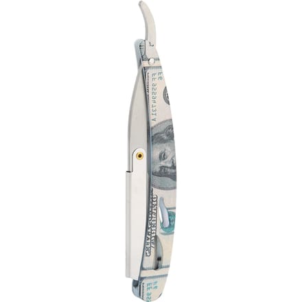 Porte-rasoir droit professionnel Acier inoxydable Rasoir manuel pliant pour hommes (Sans lame) white