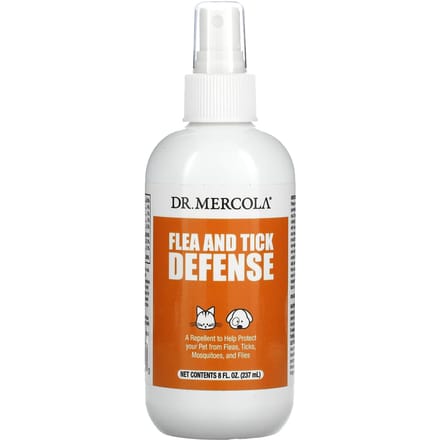 Dr. Mercola, Vlooien- en Tekenpreventie, voor Honden en Katten, 8 oz (237 ml) white