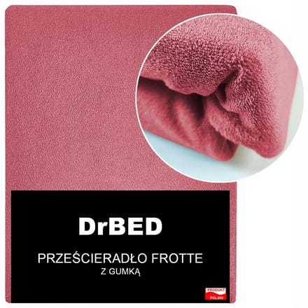 DrBED - Hoeslaken - Frotte - 120x200 cm - Roze