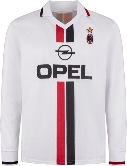 AC Milan Retro Shirt Uit 1995-1996 (Lange Mouwen)