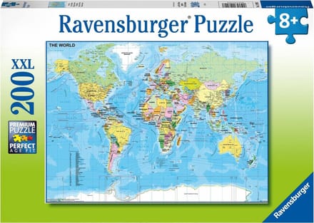 Ravensburger puzzel Wereldkaart - legpuzzel - 200 stukjes