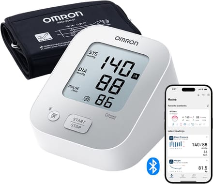 OMRON X2+ Connect-Klinisch gevalideerde bloeddrukmeter bovenarm-met Bluetooth voor OMRON connect App-Universeel manchet 22-42cm