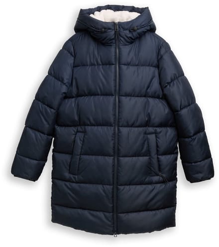Tom Tailor Denim - Pufferjas met capuchon - Maat M - sky captain blue