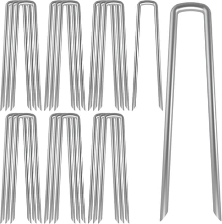 Hek Ankers - Tuin Stakes - Bodem Verankering - Gegalvaniseerd Staal - 12 Inch