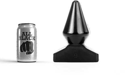 All Black - Extreme Anaal Plug - 18.5 x 9 cm - Zwart
