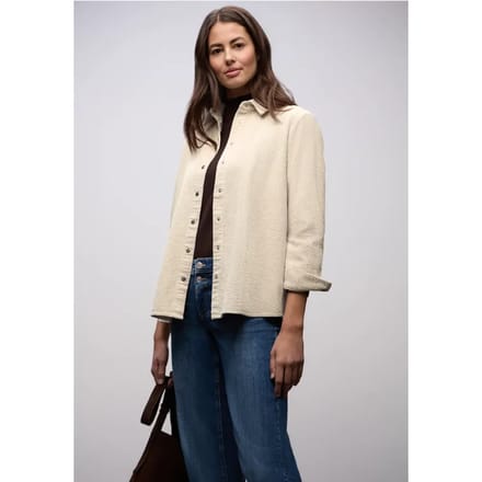 Lange corduroy overhemdblouse