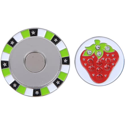 Zinklegering Compacte Golfbalmarker Magnetische Hoedclip Lichtgewicht Petklem Cadeaubenodigdheden Strawberry gray