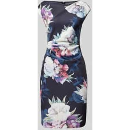 Cocktailjurk met bloemenmotief